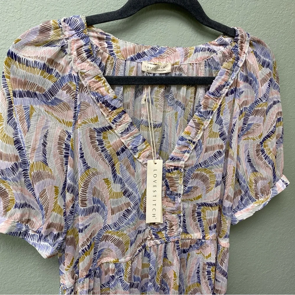 Lovestitch High Low Dress in Soft Pastels - Picture 5 of 14